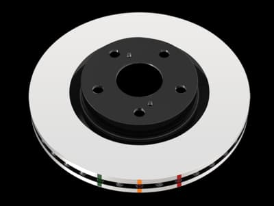 Disco freno prestazionale DBA Serie 4000 HD caratterizzato da un design con superficie liscia in stile OE per categorie da corsa con regolamento rigido Disco freno DBA Serie 4000 HD con finitura liscia in stile OE e mozzo centrale nero per applicazioni da corsa che richiedono un aspetto di serie